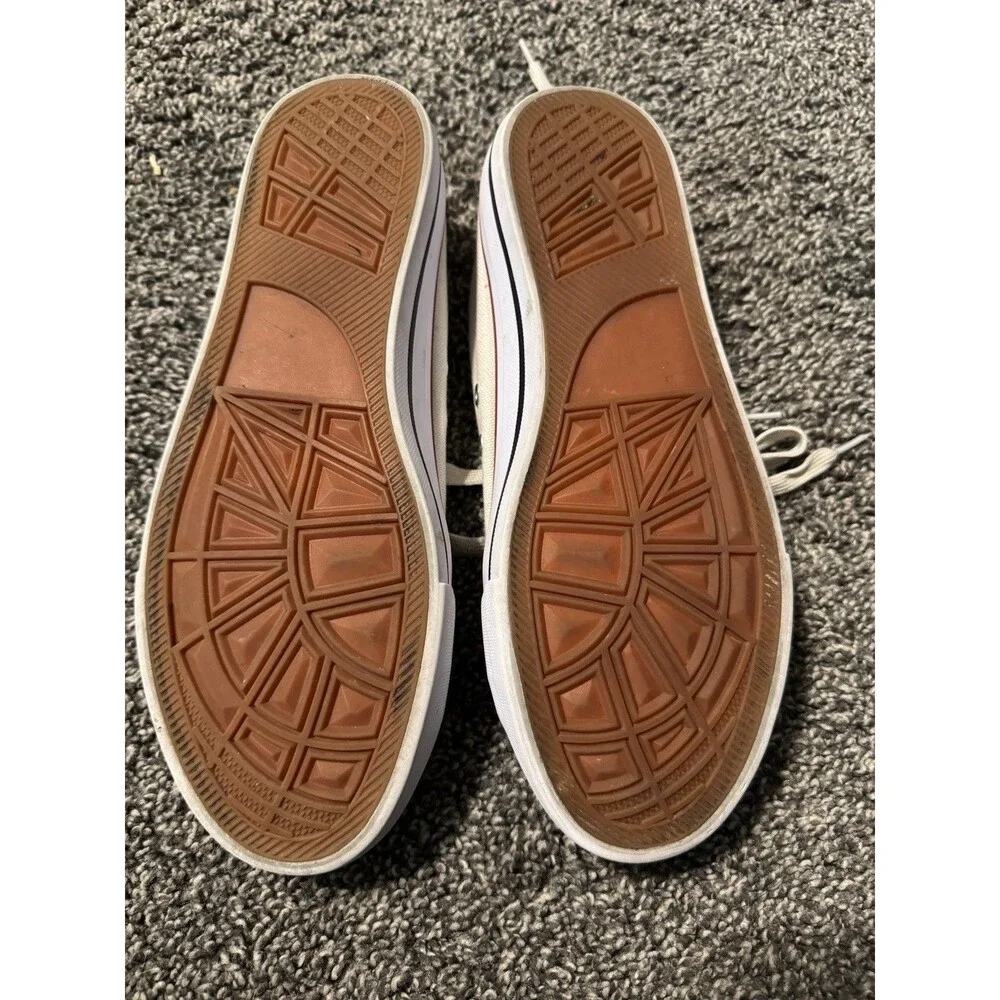 White Canvas Low Top Lace Up Sneakers Unisex Adults Casual Activewear